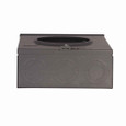 Eaton 1007817CH meter socket, Resi type cover, 200A, Over/under, 3-5/16 inch hub open, #6-350 kcmil, 4-jaw, 1-ph, #8-350 kcmil, Horn bypass, Gnd conn (#14-#2 Cu), Triplex, 3-wire, Ringless, 600 Vac