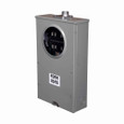 Eaton 1008695ACH meter socket, Instrument rated socket, 20A, Over/under, 1 in bolt-on hub, 8-jaw, Factory wired test switch, 600 Vac, 3-phase, four-wire