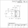 Don-Jo EL-115-RC Extended Lip Strike with Radius Corner, 2-1/4" x 1-1/2", 18 Gauge