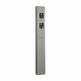 Eaton 1009264CH Metered Pedestal, (2) 200A sockets, Solid top, Underground feed, Four-jaws, #6-350 kcmil line, #6-350 kcmil load, #6-350 kcmil neutral, Horn bypass