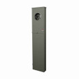 Eaton 1009018CH Metered Pedestal , 320A, Single-phase, 600V, Ringless, Solid top, Three-wire, Underground feed, Lever bypass, Four-jaws, #6-350 kcmil line, #6-350 kcmil load