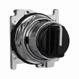 Eaton 10250T1322 10250T pushbutton, 10250T, Selector switch, 30.5 mm, Heavy-Duty, Cam 2, 60° throw, NEMA 3, 3R, 4, 4X, 12, 13, Non-illuminated, Three position, Knob, Black actuator
