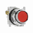 Eaton 10250T102-51X 10250T, 30.5 mm, Heavy-Duty, NEMA 3, 3R, 4, 4X, 12, 13, Non-illuminated, Momentary, Red actuator, Flush, 1NC, Chrome bezel, Plastic actuator