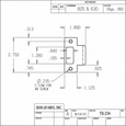 Don-Jo TS-234 T Strike, 2-3/4" x 1-1/8" Non-Ferrous Commercial Door Strike