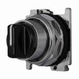 Eaton 10250T1333 10250T pushbutton, 10250T, Selector switch, 30.5 mm, Heavy duty, Cam 3, 60° throw, NEMA 3, 3R, 4, 4X, 12, 13, Non-illuminated, Three-position, Knob, Black actuator