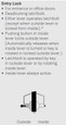 Yale Commercial Yale 4701LN Grade 1 Passage or Closet Non-Keyed Lever Lock Pacific Beach Trim Design YAL-PB4701LN
