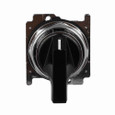 Eaton 10250T3022-1X 10250T pushbutton, 10250T, 30.5 mm, Metal, 60° throw, NEMA 3, 3R, 4, 4X, 12, 13, Non-illuminated, Three-position, Lever, Black actuator, 1NO-1NC, Chrome bezel