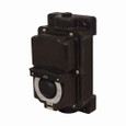 Eaton 10250T3519 10250T pushbutton, Heavy-Duty, NEMA 4, 4X, 12, 13, Momentary, Pushbutton, mushroom head, Black actuator, Die cast enc., STOP, Surface, 1NC, One element