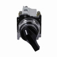 Eaton 10250T4011LB-11 10250T pushbutton, 10250T, 30.5 mm, Metal, 60° throw, NEMA 3, 3R, 4, 4X, 12, 13, Non-illuminated, Two-position, Lever, Black actuator, 2NO-2NC, Chrome bezel