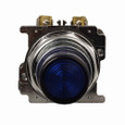 Eaton 10250T411C25-53X 10250T pushbutton, 30.5 mm, Heavy-Duty, NEMA 3, 3R, 4, 4X, 12, 13, Illuminated, Momentary, Extended, Clear actuator, Incandescent, transformer light unit, 1NO, 120 V light unit, Chrome bezel, Plastic actuator