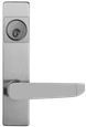 Detex Classroom S-Lever Exit Device Trim with Mortise Cylinder for Value Series