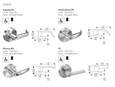 Yale Commercial Yale 4628LN Grade 2 Communicating Passage Non-Keyed Cylindrical Lever Lock Augusta Trim Design YAL-AU4628LN