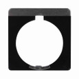 Eaton 10250TMS36 10250T pushbutton legend plate, 10250T series, Square Legend Plate, Black, Legend: Blank legend, White, Small, square