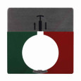 Eaton 10250TR21 10250T pushbutton legend plate, 10250T series, 1/2 Round Legend Plate, Green or red, Legend: Blank legend, White, Jumbo Eaton 10250TR21 10250T pushbutton legend plate, 10250T series, 1/2 Round Legend Plate, Green or red, Legend: Blank legend, White, Jumbo