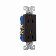 Eaton 1107B-BOX residential grade duplex receptacle, #14-10 AWG, 15A, Commercial|Residential, Flush, 125V, Side and push, Brown, Brass, Impact-resistant thermoplastic, 5-15R, Duplex, Screw, Thermoplastic, ED Box