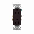Eaton 1107B-BOX residential grade duplex receptacle, #14-10 AWG, 15A, Commercial|Residential, Flush, 125V, Side and push, Brown, Brass, Impact-resistant thermoplastic, 5-15R, Duplex, Screw, Thermoplastic, ED Box
