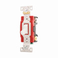 Eaton 1223W construction grade toggle switch, #14-10 AWG, 20A, Industrial, Wall, 120/277V, Back and side, Screw, White, Three-Way, Polycarbonate