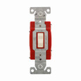 Eaton 1224A construction grade toggle switch, #14-10 AWG, 20A, Wall, 120/277V, Back and side, Screw, Almond, Four-way, Polycarbonate