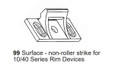 Detex Detex 99 Strike Kit Surface Strike Kit, for 10/40/V40 Devices DTX-99 STRIKE KIT