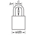 American Lock American Lock A1167KZ Rekeyable Padlock with Boron Shackle 1-1/2in (38mm) Wide Solid Aluminum, Zero-Bitted AME-A1167KZ