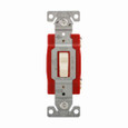 Eaton 1221A construction grade toggle switch, #14-10 AWG, 20A, Flush, 120/277V, Back and side, Screw, Almond, Single-Pole, Single-Pole, Brass, Polycarbonate