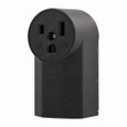 Eaton 1252 power device receptacle, #12 - 4 AWG, 50A, Surface, 250V, Back and bottom, Black, NEMA 6-50R, Two-pole, Three-wire, Two-pole, three-wire, grounding, Glass-filled nylon, Power