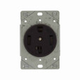 Eaton 1257-SP power device receptacle, Dryer, #12 - 4 AWG, 30A, Flush, 125/250V, Back, Black, NEMA 14-30R, Three-pole, Four-wire, Three-pole, four-wire, grounding, Screw, Glass-filled nylon, Power, Used with S21