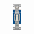 Eaton 1203A construction grade toggle switch, #14-10 AWG, 15A, Wall, 120/277V, Back and side, Screw, Almond, Three-Way, Polycarbonate