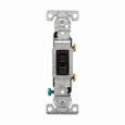 Eaton 1301-7BK toggle switch, #14-10 AWG, 15A, Residential, Flush, 120V, Side and push, Screw, Black, Load type: Motor Control, Fan, LED, Incandescent, ELV, MLV, CFL, Flourescent, Halogen, Single-Pole, Single-Pole, Polycarbonate