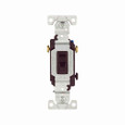 Eaton 1303B-BOX toggle switch, 15A, Wall, 120V, Back and side, push wire, Non-grounding, Brown, Three-Way