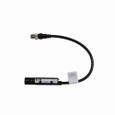 Eaton 13104RQD07 Comet 18mm tubular photoelectric sensor, Perfect Prox Photoelectric Sensor, Back Ground Suppression, 2 in range, Right Angle, Output ON, M12, 100 mA PNP, 250 mA NPN at 10-30 Vdc, 4 pin, NPN and PNP open collector, 10-30 Vdc