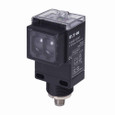Eaton 1350E-6547 Photoelectric Sensor, Diffuse Reflective, 5 ft range, Forward Viewing, Output (green), power (yellow), alignment (red), M12, 250 mA at 10-40 Vdc, 4 pin, NPN/PNP open collector outputs, 10-40 Vdc