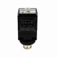 Eaton 1351E-6504 Enhanced 50 Series Photoelectric Sensor, Photoelectric, Right Angle, Sensor distance: 10 Ft., 3A max AC, SPDT Form C Relay, 3A at 240 Vac, 5 Pin Mini Connector, 12–240 Vdc 24–240 Vac input, Diffuse Reflective