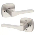 Kwikset KWI-730TPLMDT Tripoli Lever with Midtown Rose Privacy Door Lock with 6AL Latch and RCS Strike