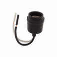 Eaton 145-BOX lampholder, Weatherproof, Replacement, Medium base, Black, Rubber, 600V, 660W, Wire leads 481000