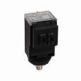 Eaton 1550E-6547 Photoelectric Sensor, Fiber Optic, Forward Viewing, Fiber optic, Output (green), power (yellow), alignment (red), M12, 250 mA at 10-40 Vdc, 4 pin, NPN/PNP open collector outputs, 10-40 Vdc