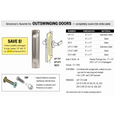 Don-Jo 9211 Latch Protector for Outswing Doors, 3" x 11", 12 Gauge Steel