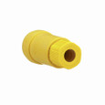 Eaton 15W47 Arrow Hart watertight straight blade connector,#18-10 AWG,15A,Industrial,125V,Back wire,Yellow,Nickel-plated brass,IP67,Santoprene thermoplastic elastomer,5-15R,Two-pole,three-wire,grounding,Screw,0.30-0.65" in dia,Thermoplastic,Bulk