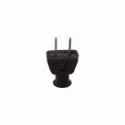 Eaton 183BK-BOX straight blade plug , #18-10 AWG, 15A, Commercial, 125V, Back wire, Black, Brass, Thermoplastic, 1-15P, Two-pole, two-wire, non grounding, Screw, 0.328" diameter, Thermoplastic rubber, ED Box