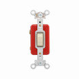Eaton 1995V Arrow Hart industrial grade toggle switch, Momentary toggle, #14-10 AWG, 20A, Flush, 120/277V, Back and side, Screw, Ivory,Load type: Motor Control, Fan, LED, Incandescent, ELV, MLV, CFL, Flourescent, Halogen, 1P, Brass, Polycarbonate
