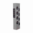 Eaton 1MM412RC residential meter stack, Amperage rating: 125A, Bus rating: 800A, Outdoor, Interrupt rating depends on selected main circuit breaker, Single-phase in/single-phase out, Copper, 4 Sockets, Ring, 120/240 Vac