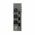 Eaton 1MM312RRL residential meter stack, Amperage rating: 125A, Bus rating: 800A, Outdoor, Interrupt rating depends on selected main circuit breaker, Single-phase in/single-phase out, 3 Sockets, Aluminum, Ringless, 120/240 Vac