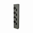 Eaton 1MM420RRLP residential meter stack, Amperage rating: 200A, Bus rating: 800A, Outdoor, Interrupt rating depends on selected main circuit breaker, Single-phase in/single-phase out, 4 Sockets, Aluminum, Ringless, 120/240 Vac