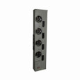 Eaton 1MM420RRLP residential meter stack, Amperage rating: 200A, Bus rating: 800A, Outdoor, Interrupt rating depends on selected main circuit breaker, Single-phase in/single-phase out, 4 Sockets, Aluminum, Ringless, 120/240 Vac
