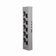 Eaton 1MM512RC residential meter stack, Amperage rating: 125A, Socket rating: 125A, Bus rating: 800A, Outdoor, Interrupt rating depends on selected main circuit breaker, Single-phase in/single-phase out, 5 Sockets, Copper, Ring, 120/240 Vac