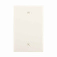 Eaton 2029A Blank wallplate, Box mount, Almond, Blank Cutout, Thermoset, Single- gang, Mid-size
