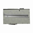 Eaton 1MM512RRLB residential meter stack, Amperage rating: 125A, Bus rating: 800A, Outdoor, Interrupt rating depends on selected main circuit breaker, Single-phase in/single-phase out, Aluminum, 5 Sockets, Ringless with horn bypass, 120/240 Vac