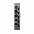 Eaton 1MM512RRLB residential meter stack, Amperage rating: 125A, Bus rating: 800A, Outdoor, Interrupt rating depends on selected main circuit breaker, Single-phase in/single-phase out, Aluminum, 5 Sockets, Ringless with horn bypass, 120/240 Vac