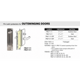 Don-Jo PMLP-111 Pin Latch Protector for Outswing Doors — 3" x 11" Stainless Steel