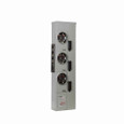 Eaton 1MM320RRLB residential meter stack, Amperage rating: 200A, Bus rating: 800A, Outdoor, Interrupt rating depends on selected main circuit breaker, Single-phase in/single-phase out, Aluminum, 3 Sockets, Ringless with horn bypass, 120/240 Vac